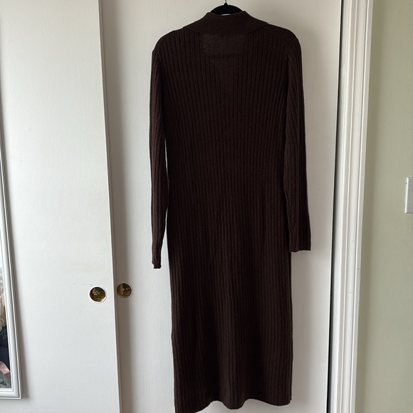 The Cashmere Project Brown Rib Knit Dress L - Picture 9 of 9